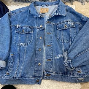 Distressed Real Denim Jacket